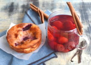 Clafoutis et infusion à la cerise