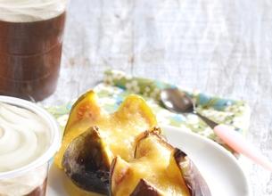 Figues rôties à la crème d'amande et son Viennois au chocolat 