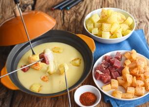 Fondue Président aux pommes de terre et poires
