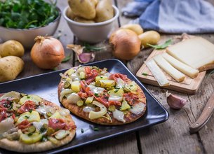 Pizza à l'Ossau-Iraty façon raclette
