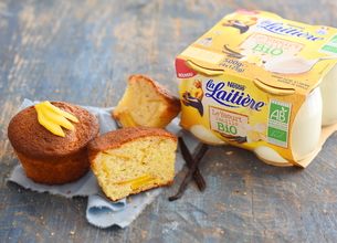 Cake au yaourt mangue-vanille