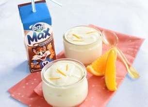 Petites mousses à l’orange, Lactel Max au chocolat