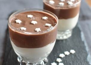 Panna cotta Lactel au chocolat-vanille