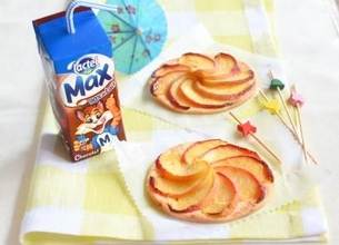 Lactel Max Chocolat et ses tartes aux pêches