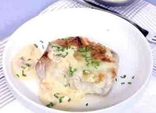 Mignon de veau au camembert, crémé à la bière bretonne