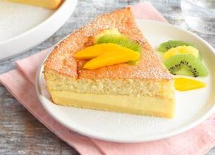 Gâteau magique vanille et fruits exotiques