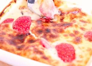 Gratin de fraises et rhubarbes