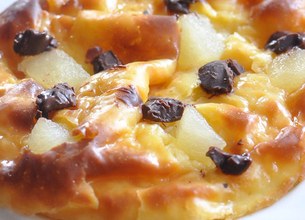 Clafoutis aux poires et pépites de chocolat
