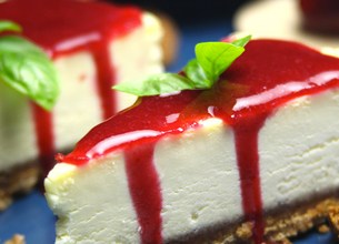 Cheesecake fraise basilic