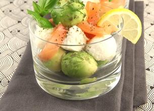 Verrine de billes multicolores