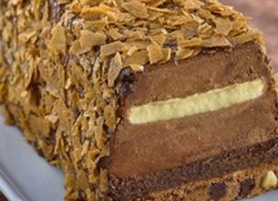 Bûche croustillante au chocolat