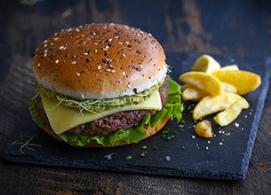 Le burger happy boost façon brasserie