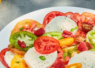Caprese aux framboises