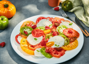 Caprese aux framboises
