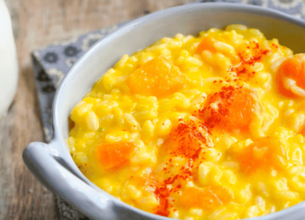 Risotto crémeux safran-potiron