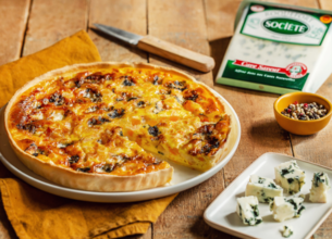 Quiche au potiron et au roquefort