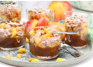 Crumble aux pommes chocolat