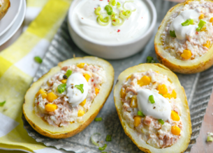 Jacket Potatoes Thon-Maïs-Basilic