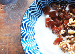 Parfait aux dattes et aux noix 