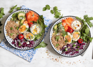 Bowl / assiette complète (légumes de saisons, avocat, œuf dur, quinoa)
