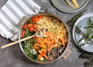 One pot pasta crevettes