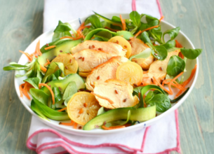 Salade de poulet au miel et au citron
