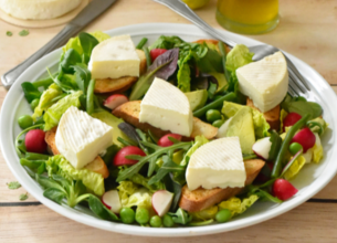 Salade printanière au Palet de Brebis Lou Pérac