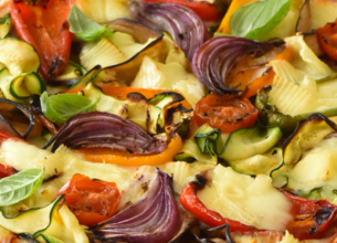 Pizza aux légumes grillés et à la Brique de Brebis Lou Pérac 