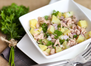 Salade de pommes de terre au thon