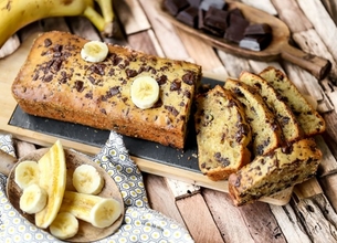 Cake à la banane et pépites de chocolat