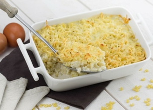 Gratin de pâtes à la sauce béchamel