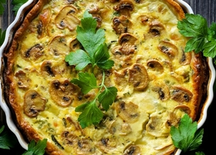 Quiche aux champignons de Paris