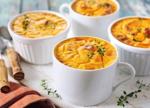 Flan de butternut et fromage de chèvre