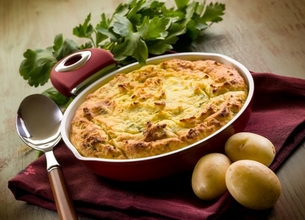 Tourte aux pommes de terre et champignons