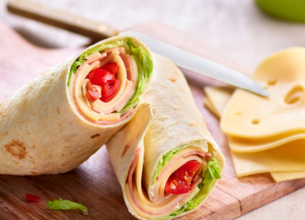wrap au jambon et Leerdammer
