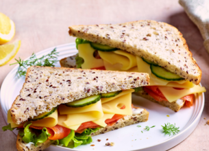 Club sandwich saumon fumé et Leerdammer