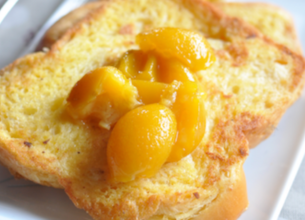 Pain perdu brioché à la compotée de prunes