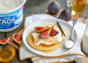 Pancakes aux figues rôties, Yaos onctueux à la vanille