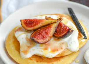 Pancakes aux figues rôties, Yaos onctueux à la vanille