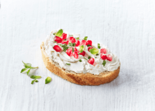Tartine fraicheur Labné et grenades