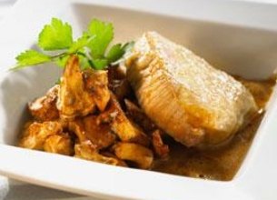 Filet mignon de veau en croûte de comté Président et champignons