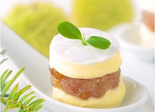 Toasts marrons glacés et camembert Président 