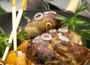 Wok de pintade aux légumes de Noël Président