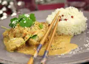 Curry de lotte au lait de coco Président