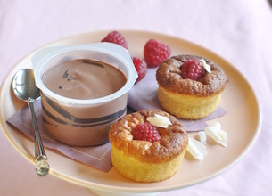 Moelleux chocolat blanc-framboise La Laitière 