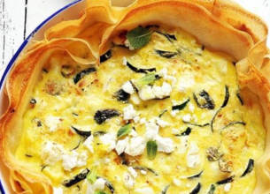 Tarte aux courgettes et à la Fêta AOP Salakis