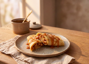 Recette Nescafé latte cookies et wrap au caramel au beurre salé