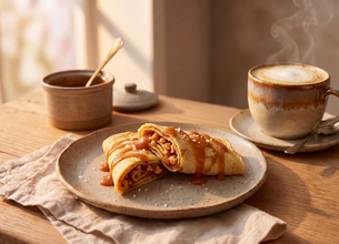 Recette Nescafé latte cookies et wrap au caramel au beurre salé