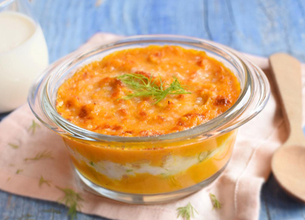 Parmentier de butternut au cabillaud