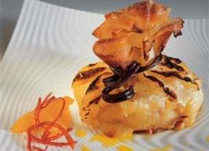 Aumônière sucrée en surprise et beurre d'orange